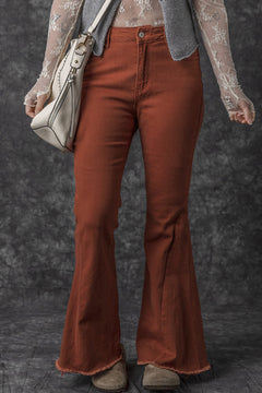 Elegant High Waist Flare Jeans: Retro Chic