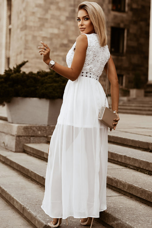 Elegant V-Neck Lace Dress: Timeless Beauty