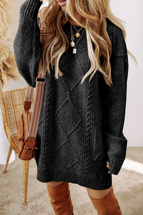 Parchment Dreamweaver Cable Knit Sweater Dress