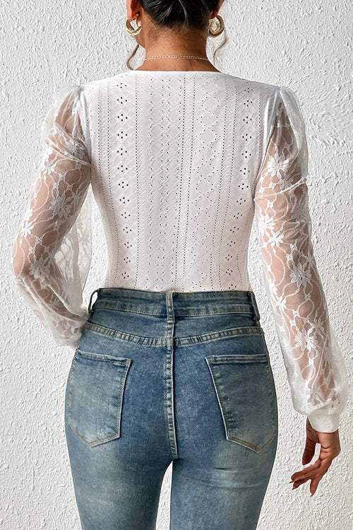 Luxury French Lace Bodysuit: Timeless Elegance