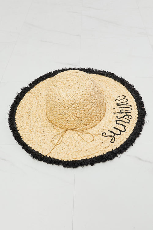 Fame Sunshine Straw Fringe Hat: Boho Gem