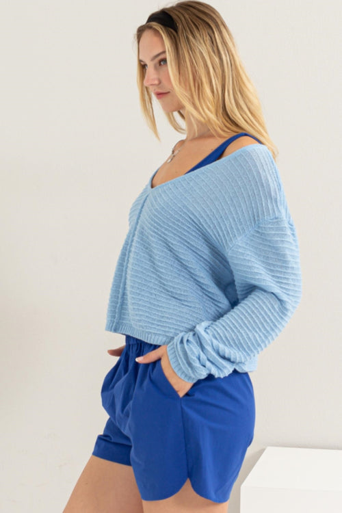 Comfy Chic V-Neck Stripe Top 🌟