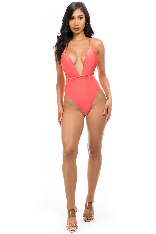 Lavish Love: Enchanting Goddess V-Neck Swimsuit 💖