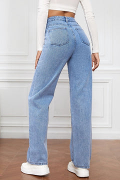 High Waist Straight Jeans: Slay daily, effortlessly! 🌟