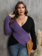 Curvy Love Surplice Sweater: Embrace Your Romance