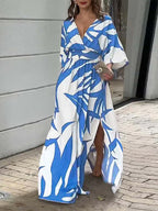 Floral Slit Maxi Dress: Elegant Comfort Chic