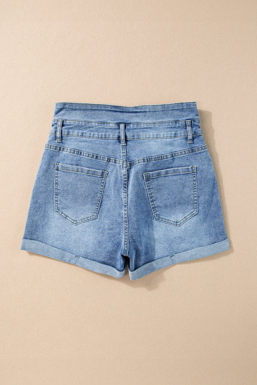 Stay Stylish & Comfy: Dusk Blue Denim Shorts