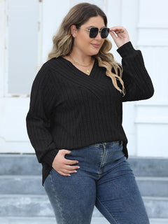 Enchanted Elegance Ribbed V-Neck Sweater 💖