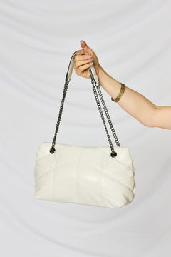 The Elegant Faux Leather Chain Handbag