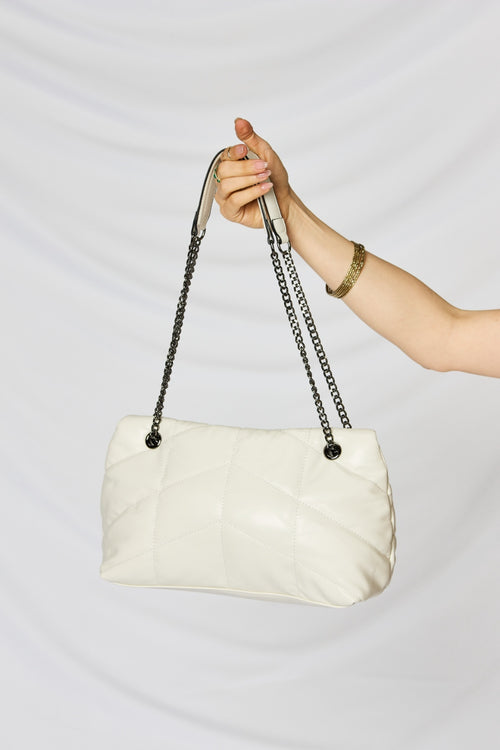 The Elegant Faux Leather Chain Handbag