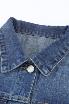 Blue Distressed Denim Jacket: Elevate Your Style!