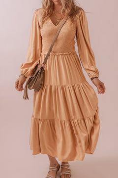 Sophisticated Elegance: Chestnut Maxi Dress