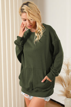 Comfy & Stylish Pocketed Sweatshirt for Easy Days