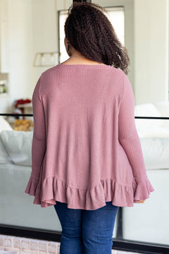 Enchanted Love Pink Plus Ruffled Top: Romance's Embrace