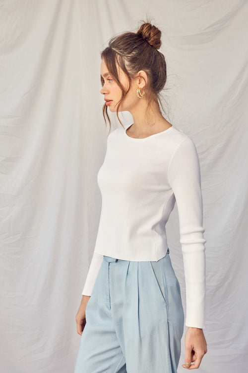 Idem Ditto Backless Knit Top: Turn Heads!