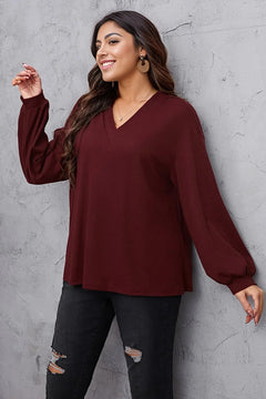 Enchanted Romance V-Neck Bliss Blouse: Ethereal Elegance