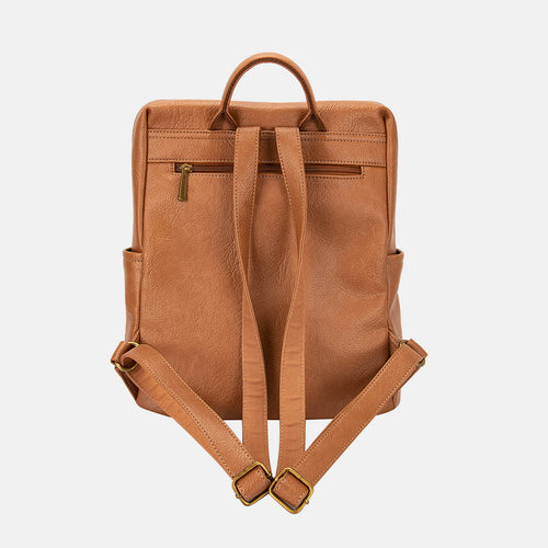 Sophisticated PU Leather Backpack for Fashionable Travellers