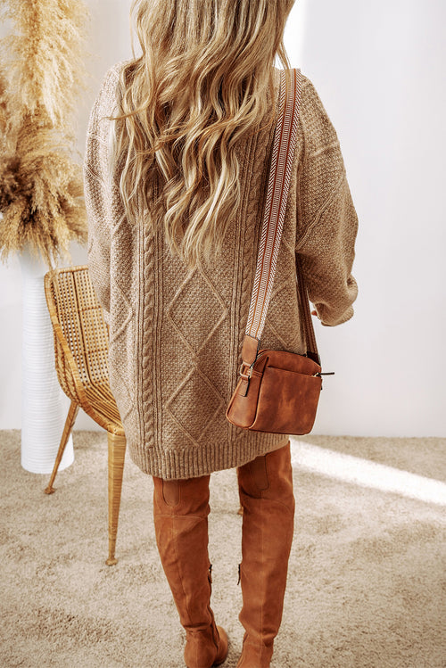 Parchment Dreamweaver Cable Knit Sweater Dress