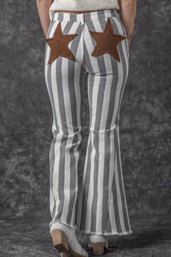 Get Noticed in Stripe Star Flare Jeans!