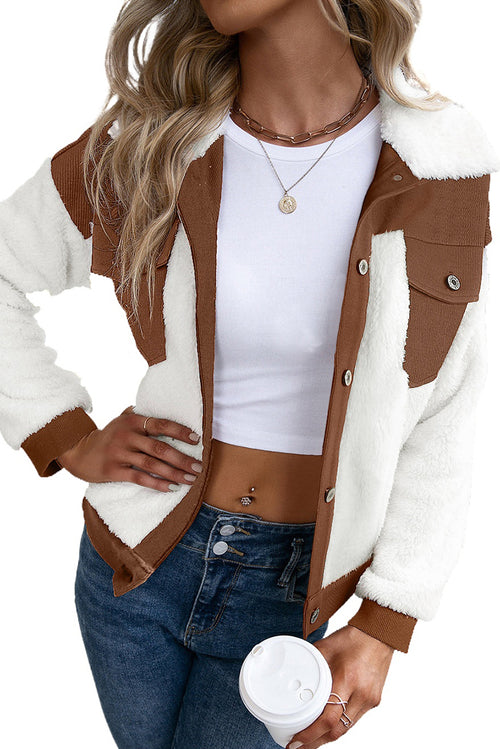 Stay Cozy & Stylish with Chestnut Fuzzy Jacket