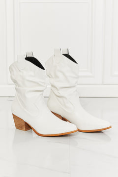 Opulent White Scrunch Cowboy Boots: Fashion Elite!