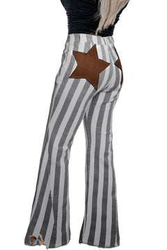 Get Noticed in Stripe Star Flare Jeans!