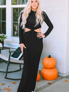 Elegant Cutout Maxi Dress for Timeless Chic