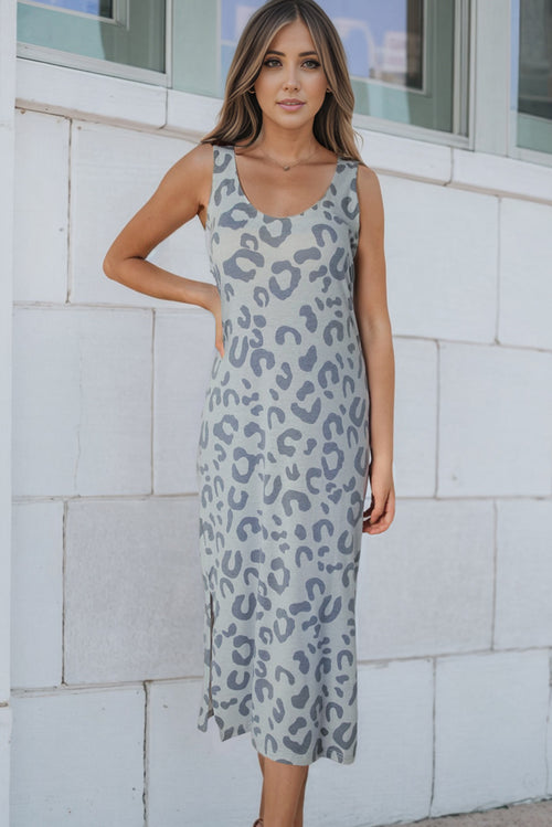 Refine your style with Gray Leopard Maxi.