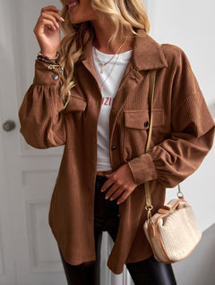 Chic & Charming Long-Sleeved Casual Shirt Jacket