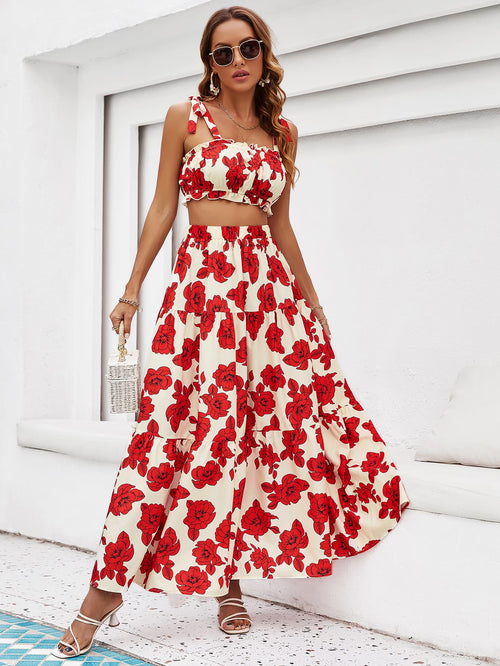 Vacay Glam Floral 2-Piece: Your Sunny Escape