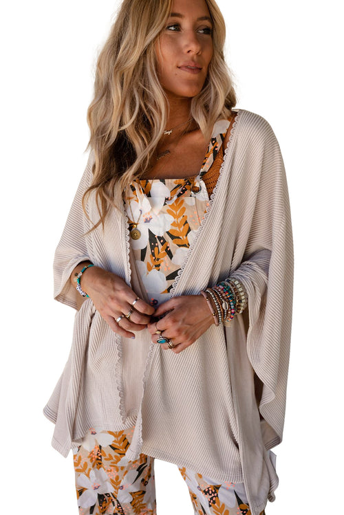 Get Summer Ready with Lace Trim Kimono