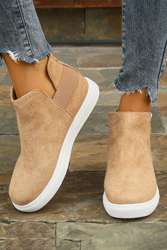 Opulent Suede Elegance: Luxury Slip-on Boots