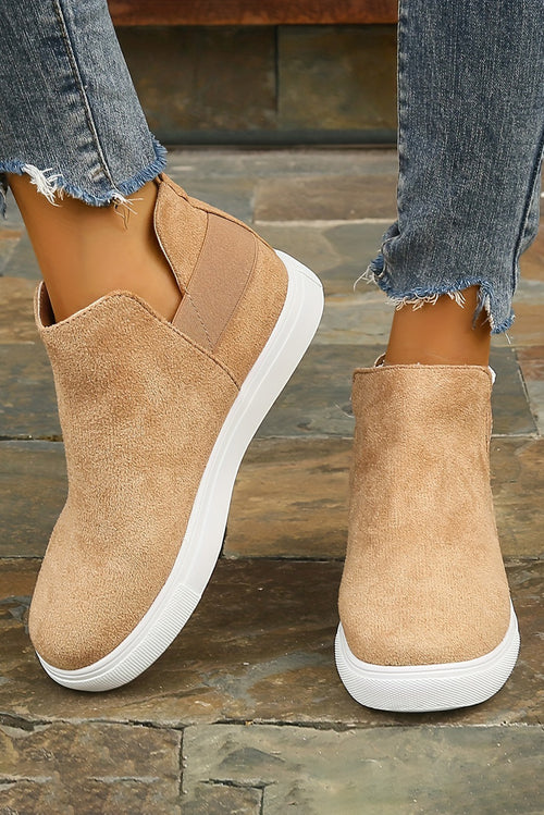 Opulent Suede Elegance: Luxury Slip-on Boots