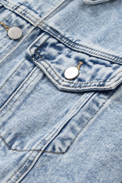 Blue Distressed Denim Jacket: Elevate Your Style!