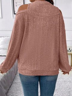 Stay Stylishly Warm with Cold Shoulder Sweater