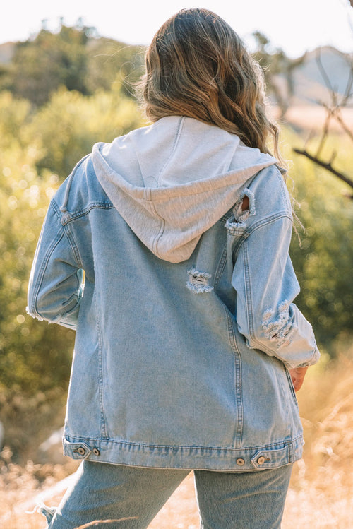 Sky Blue Ripped Denim: Effortless Style Companion