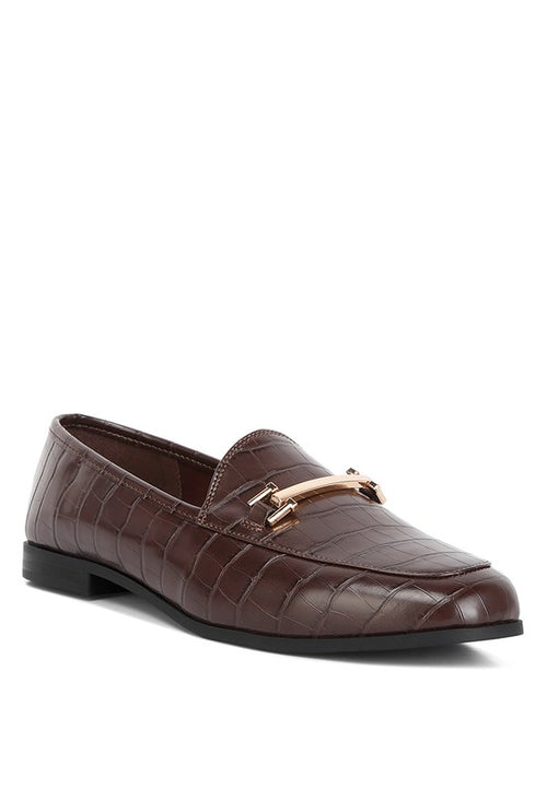 Deverell Luxe Croc Leather Loafers: Unmatched Elegance