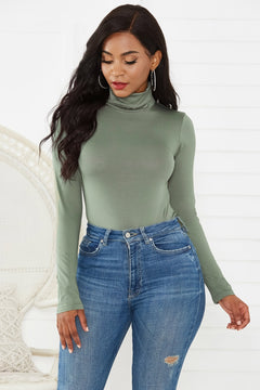 Luxury Blend Turtleneck Bodysuit: Timeless Sophistication