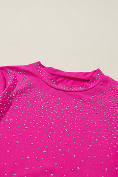 Shimmering Rose Rhinestone Mesh Bodysuit: Shine On!