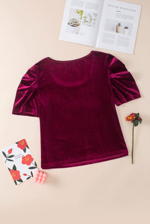 Enchanting Burgundy Velvet Elegance: Plus Size Romance