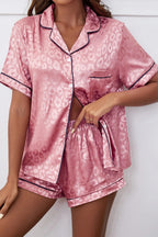 Pink Leopard Dreamland Pajama Set: Stylish Sleep Safari