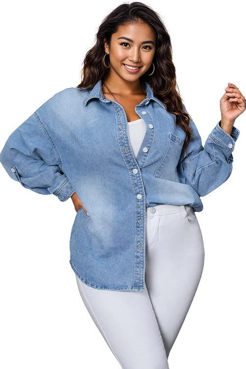 Enchanted Sky: Plus-Size Denim Dream 💫