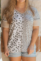 Leopard Love: V-Neck Elegance