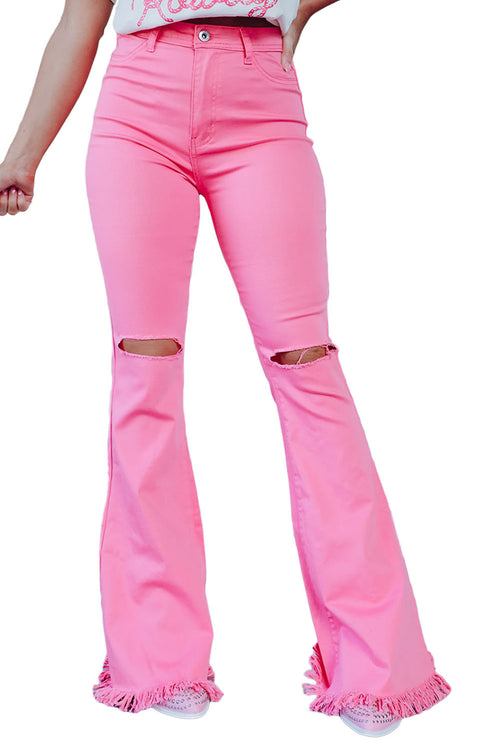 Pink Flare Jeans: Retro Charm for You