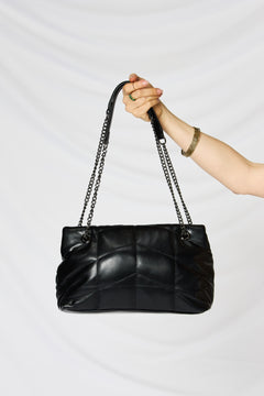 The Elegant Faux Leather Chain Handbag