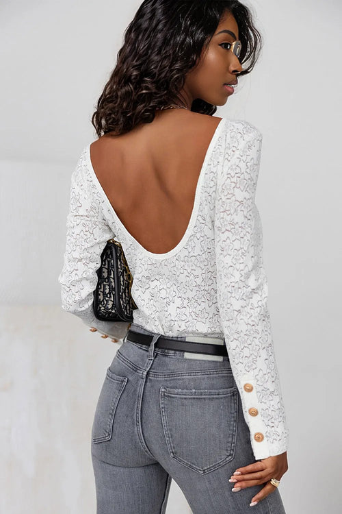 White Lace Sophistication Bodysuit