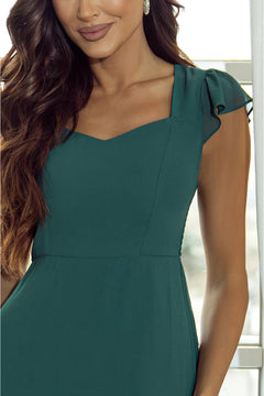 Sophisticated Sea Green Elegance Midi Dress