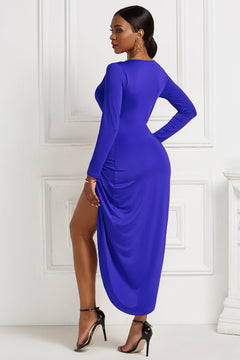 Elegance Elevated Ruched High-low Dress