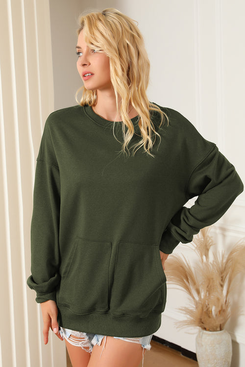 Comfy & Stylish Pocketed Sweatshirt for Easy Days