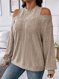 Stay Stylishly Warm with Cold Shoulder Sweater